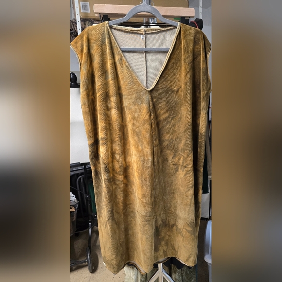 Sinew Moon Pinch of Grace Oversize Knee Length T Madrone Bamboo Velour XS/S - Picture 7 of 9